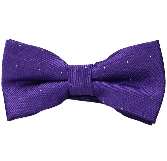 Boy's Purple Bow Tie with Dots
