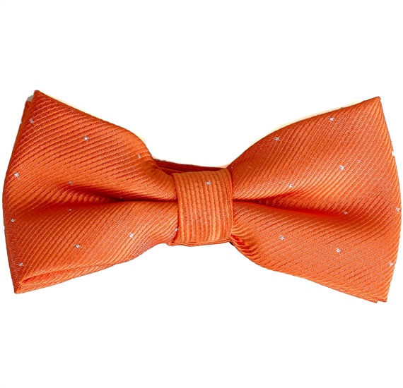 Boy's Orange Bow Tie with Dots