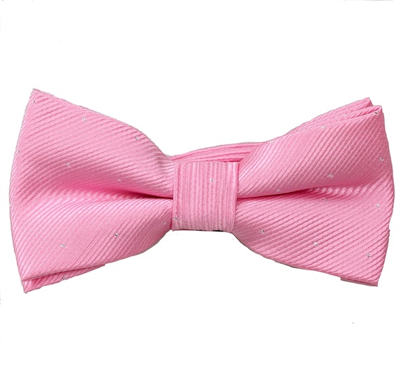 Boy's Pink Bow Tie with Dots