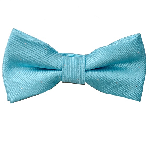 Boy's Turquoise Bow Tie with Dots