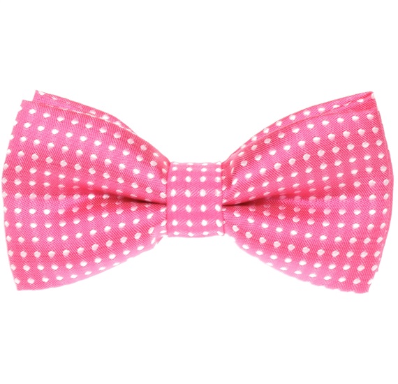 Boy's Fuchsia Bow Tie with Dots