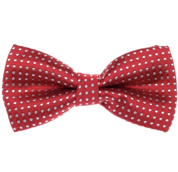 Boy's Garnet Bow Tie Dots