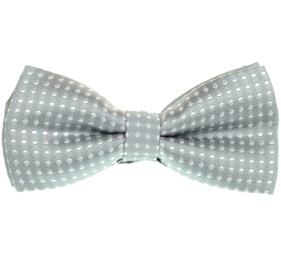 Boy's Grey Bow Tie with Dots