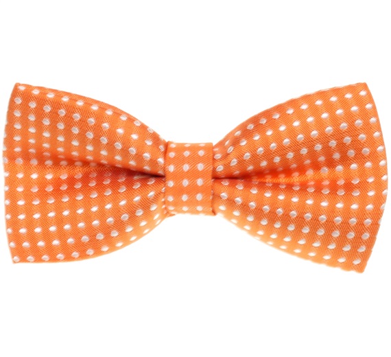 Boy's Orange Bow Tie with Dots