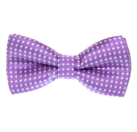 Boy's Purple Bow Tie with Dots
