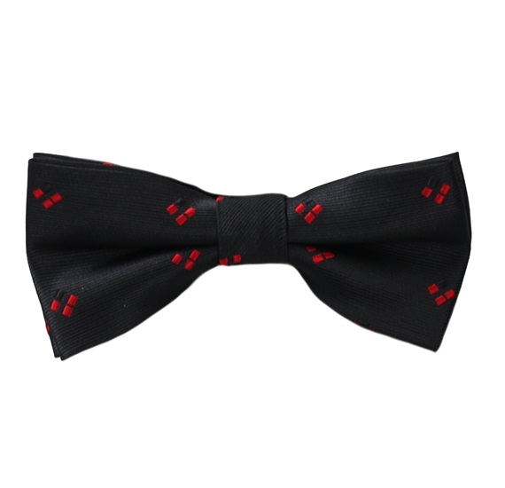 Boy's Black Printed Bow Tie