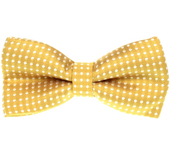 Boy's Ocher Bow Tie Dots