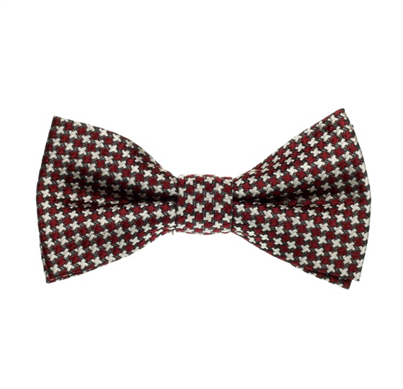 Boy's Houndstooth Check Bow Tie