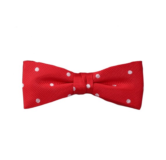 Boys' Red with Dots Bow Tie