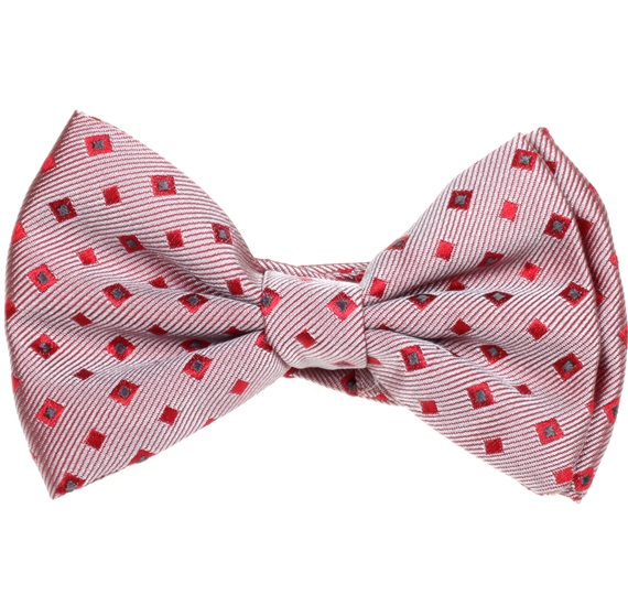 Boy's Garnet Checked Silk Bow Tie