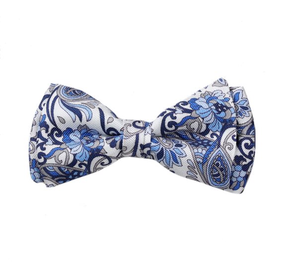 Silk Boy's Bow Tie with Flowers