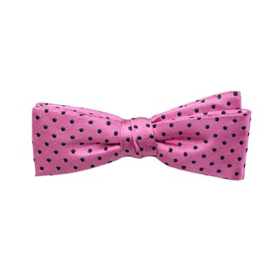 Boy's Pink Doted Silk Bow Tie