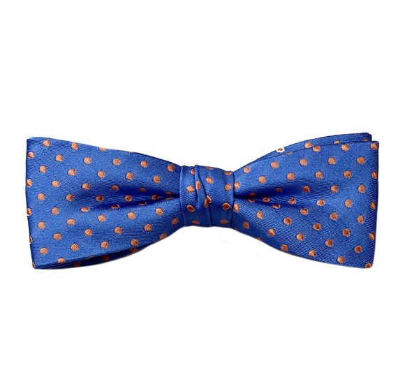 Boy's Very Peri Silk Bow Tie with Dots