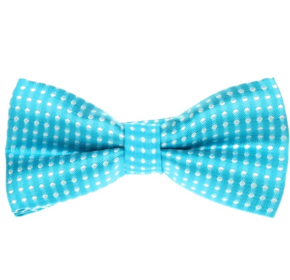 Boy's Turquoise Bow Tie Dots