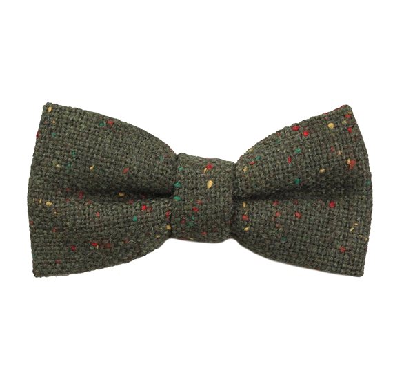 Jasbiated Green Boy's Bow Tie with Colors