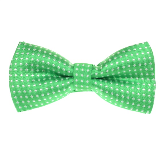 Boy's Green Pistachio Bow Tie with Dots