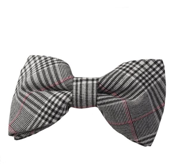 Black and White Prince of Walles Bow Tie