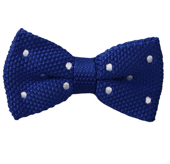 Royal Blue Bow Tie with Dots