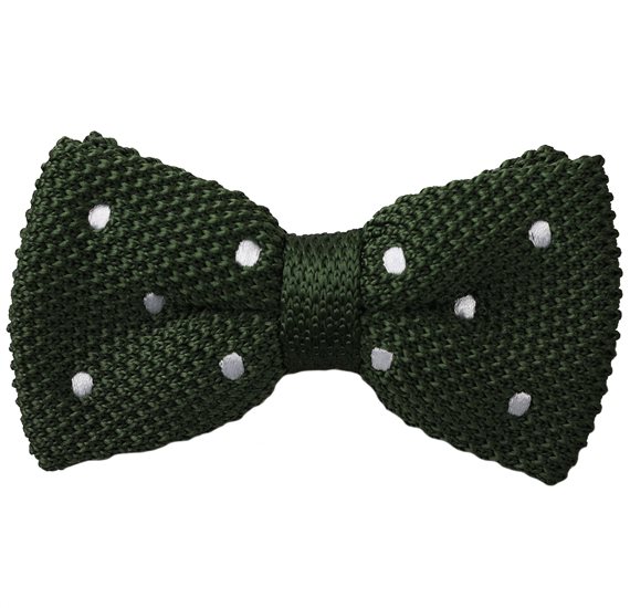 Green Bow Tie with Dots