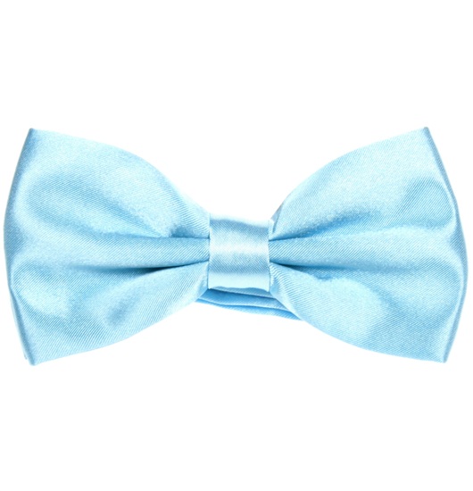 Sky Blue Satin Bow Tie