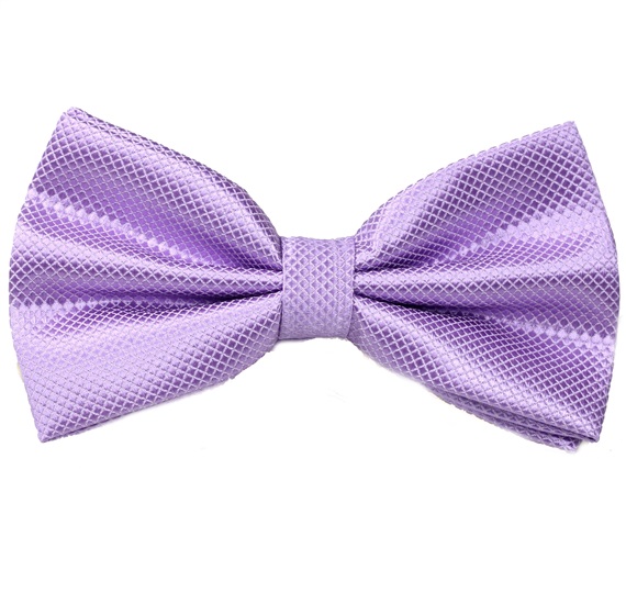 Mauve Satin Bow Tie