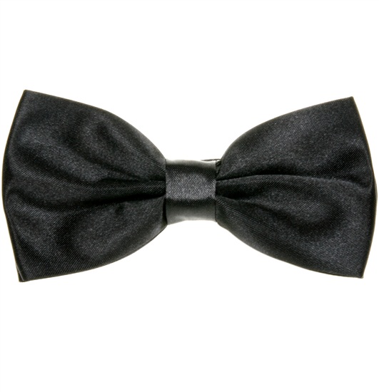 Black Satin Bow Tie
