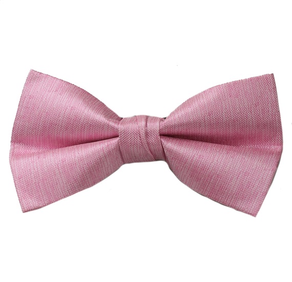 Pink Satin Bow Tie