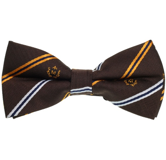 Brown and Yellow Stripes Bow Tie