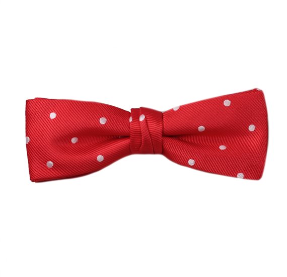Red with White Dots Bow Tie