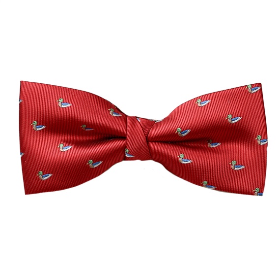 Red Bow Tie with Ducks