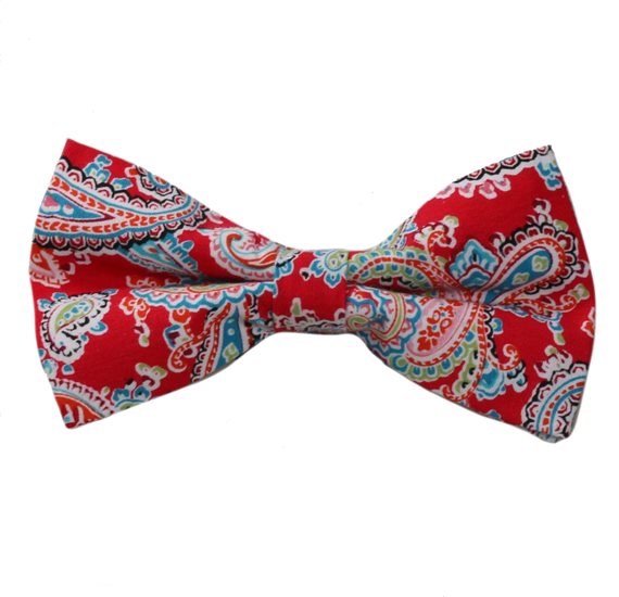 Red Bow Tie with Paisley