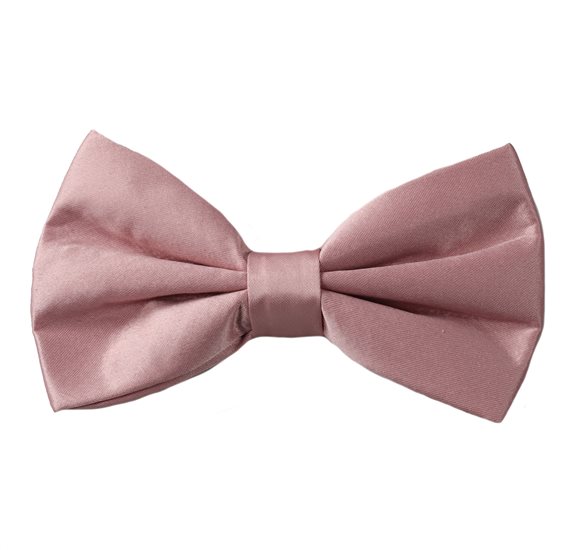 Dusty Pink Satin Bow Tie