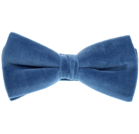 Blue Velvet Bow Tie