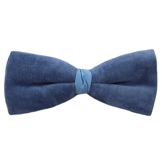 Blue Velvet Bow Tie