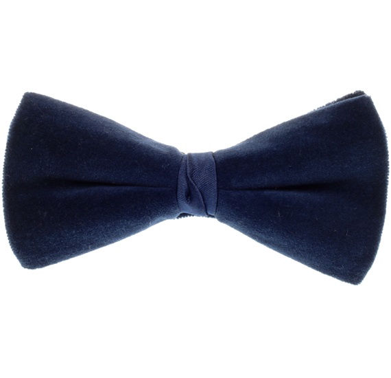 Dark Blue Velvet Bow Tie