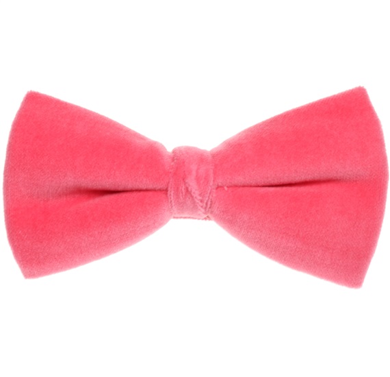 Strawberry Velvet Bow Tie