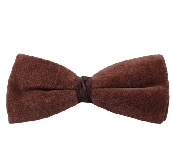 Brown Velvet Bow Tie