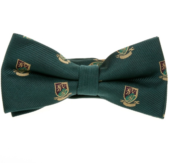 Dark Green Bow Tie with Heraldic Shield