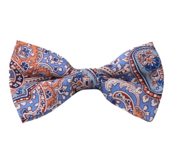 Royal Blue Bow Tie with Paisley