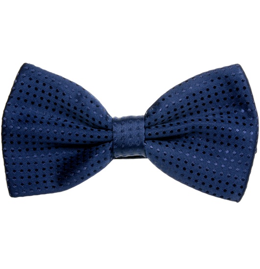 Deep Blue Bow Tie with Dots