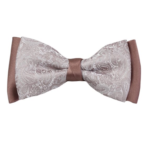 Mink Bow Tie with Paisley