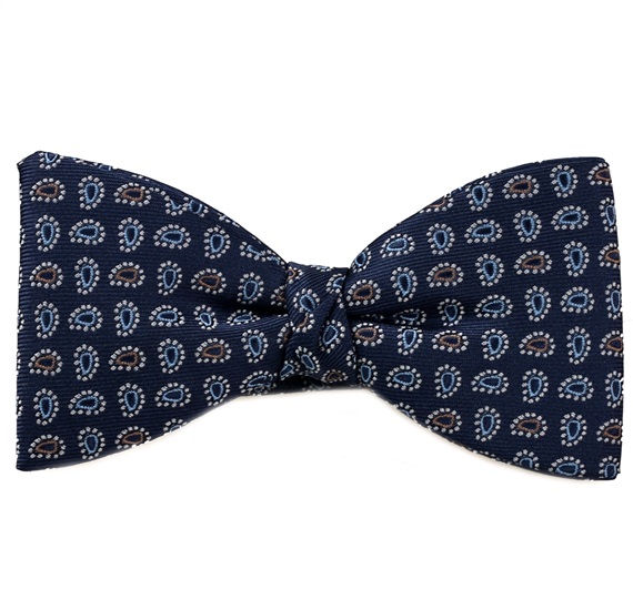 Blue Bow Tie and Pocket Square with Blue Cashmere