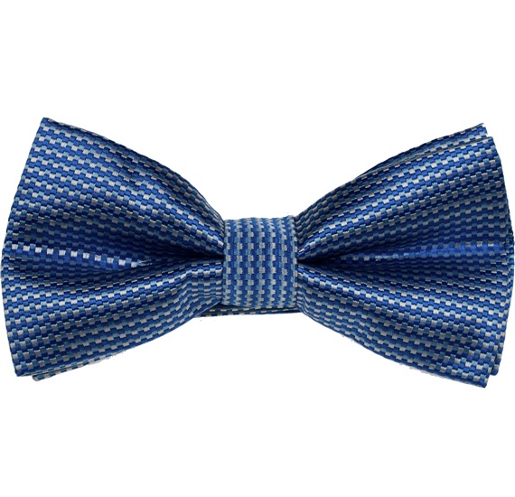 Blue Bow Tie and Pocket Square with Checks