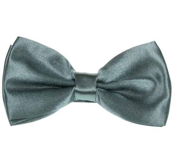 Dark Grey Bow Tie and Pocket Square
