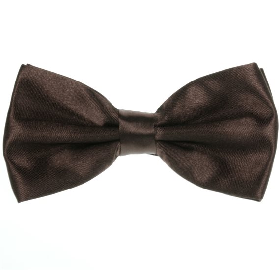 Dark Brown Bow Tie and Pocket Handkerchief