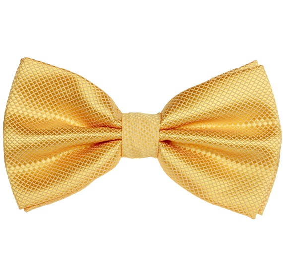 Yellow Satin Bow Tie and Pocket Square