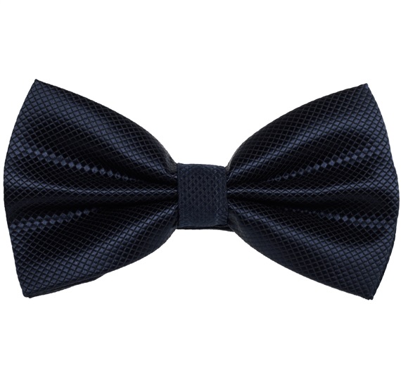 Blue Satin Bow Tie and Pocket Square