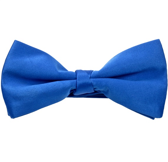 Royal Blue Satin Bow Tie and Pocket Square