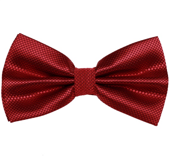 Garnet Satin Bow Tie and Pocket Square