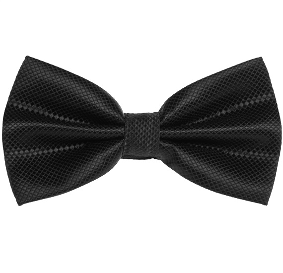 Black Satin Bow Tie and Pocket Square